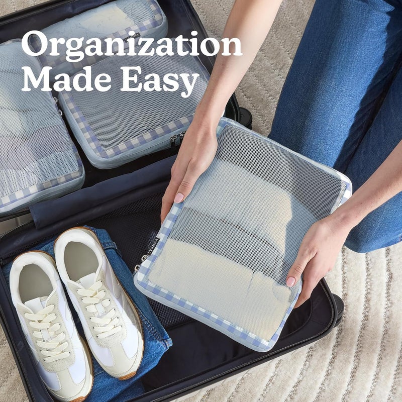 VANDEL Space-Saving Compression Packing Cubes for Women, Men, Compressible Carry On Suit Case Organizer Luggage Packing Cubes for Travel Organizer Bags for Luggage and Backpacks, Suitcase Cube - Image 4